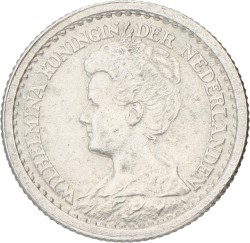 10 Cent. Wilhelmina. 1910. UNC