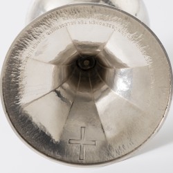 Art Deco miskelk in doos, België ca. 1940, zilver