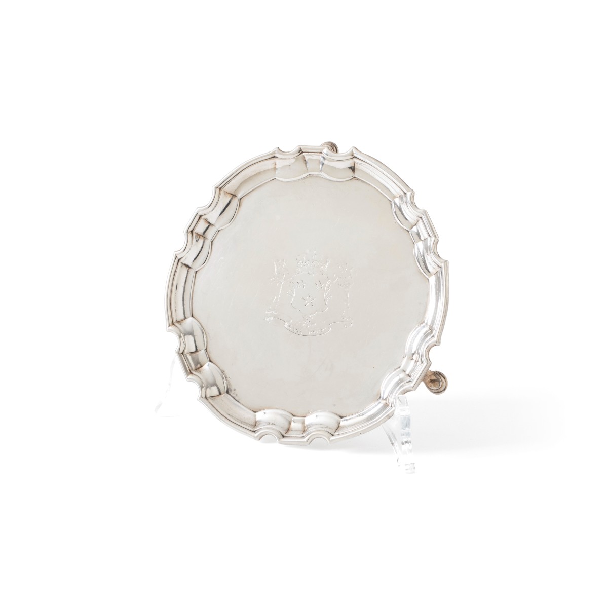 George II cabaret / dienblad, Simon Pantin II, Londen 1732, zilver