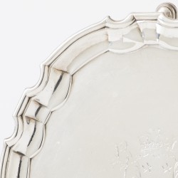 George II cabaret / dienblad, Simon Pantin II, Londen 1732, zilver