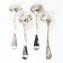 Jus- / sauslepels (4), Nicolaas de Brieder I (1720-1787), Utrecht 1785, zilver