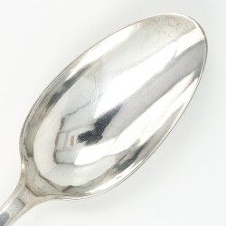 Dinerlepel, Joannes Georgius Le Blanc (1741-1813), Rotterdam ca. 1785, zilver