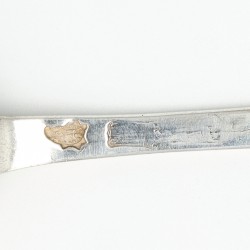 Dinerlepel, Joannes Georgius Le Blanc (1741-1813), Rotterdam ca. 1785, zilver