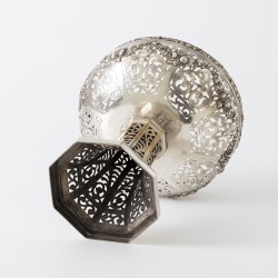 Fruittazza / pronkschaal 'Rose', Duitsland ca. 1925, zilver