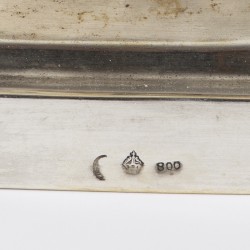 Fruittazza / pronkschaal 'Rose', Duitsland ca. 1925, zilver