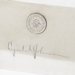 Tiffany & Co. Lyndon B. Johnson`s sigarendoos (36e president van de Verenigde Staten, 1963-1969), New York ca. 1961/63, zilver