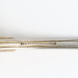 Art Nouveau hors d`oeuvre set (4), Wolfers frères voor A. Bonebakker & Zoon, Brussel / Amsterdam ca. 1900, zilver
