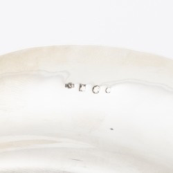 Koektrommel met dienblad, D. Schut, Rotterdam 1965, zilver