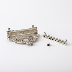 Chanoeka-lamp, Vincenz Czokally (1864-1890), Wenen circa 1870, zilver