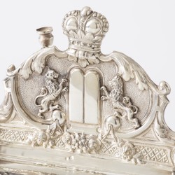 Chanoeka-lamp, Vincenz Czokally (1864-1890), Wenen circa 1870, zilver