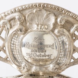 Jardinière, Brahmfeld & Gutruf, Hamburg ca. 1842, zilver