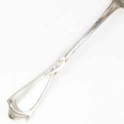 Jugendstil aspergeschep, S. & M. Benzen, Kopenhagen 1904, zilver