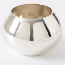 Suikerpot, ontwerp van Hans Bunde voor Carl M. Cohr, Kopenhagen ca. 1950, zilver