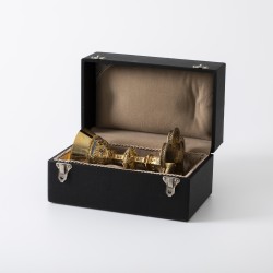 Miskelk met emaillen decor, A. Witte, Aken 1908, zilver