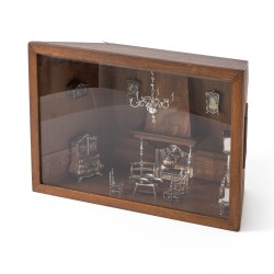 Miniatuur kamer met zilveren miniaturen (19), H. Hooijkaas, Schoonhoven 1973/74