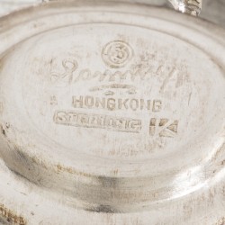Plaatskaart houders / miniatuur figuren (12), Sammy Sterling, Hongkong 20e eeuw, zilver