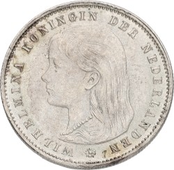 25 Cent. Wilhelmina. 1894. UNC.