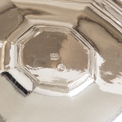 Biedermeier koektrommel set (3), Hendrikus Simon de Leeuw, 's-Hertogenbosch 1849/1852, zilver