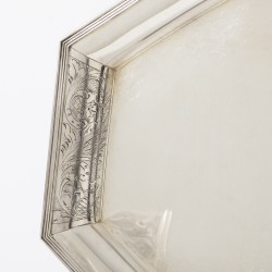 Biedermeier koektrommel set (3), Hendrikus Simon de Leeuw, 's-Hertogenbosch 1849/1852, zilver