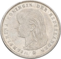 25 Cent. Wilhelmina. 1897. XF -