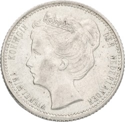 25 Cent. Wilhelmina. 1902/01. AUnc.