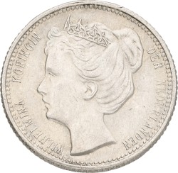 25 Cent. Wilhelmina. 1904. XF +