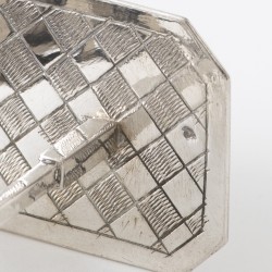 Miniatuur varken op trapleer, Arnoldus van Geffen (1728-1769), Amsterdam 1742, zilver