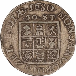 Daalder van 30 Stuiver Zeeland 1680. Zeer fraai +.