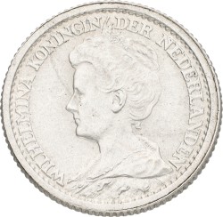 25 Cent. Wilhelmina. 1915. XF -
