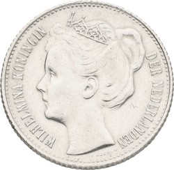 ½ Gulden. Wilhelmina. 1898. XF -