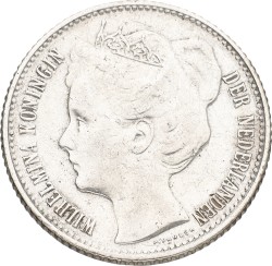 ½ Gulden. Wilhelmina. 1906. VF / XF