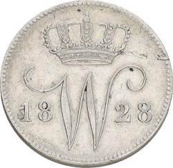 25 Cent. Willem I. 1828 B. XF