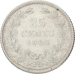 25 Cent. Wilhelmina. 1906. XF +