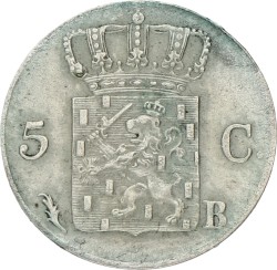 5 Cent. Willem I. 1826 B. VF +