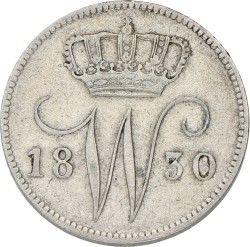 25 Cent. Willem I. 1830 U. VF +.