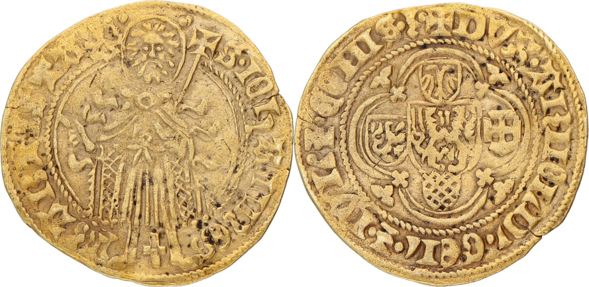 St. Jans goudgulden. Gelderland. Arnold van Egmont. ND (1423 - 1473). VF