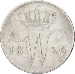 25 Cent. Willem I. 1826 B. VF +