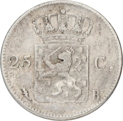 25 Cent. Willem I. 1826 B. VF +