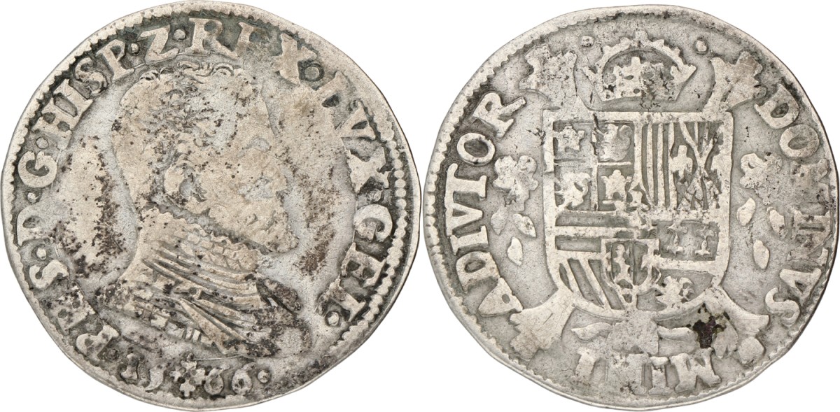Vijfde Philipsdaalder. Gelderland. Philips II. 1566. F