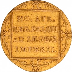 Gouden dukaat Willem I 1828/27. Zeer fraai.
