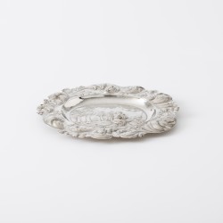 Schaal met religieuze afbeelding, Duitsland ca. 1675-1725, zilver