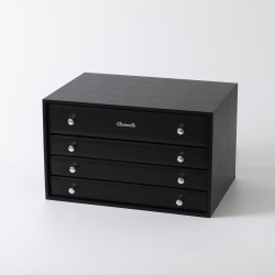 Christofle bestekcassette (111), model Rubans-croises, Parijs 1980-1990, verzilverd
