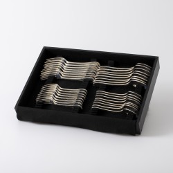 Christofle bestekcassette (111), model Rubans-croises, Parijs 1980-1990, verzilverd