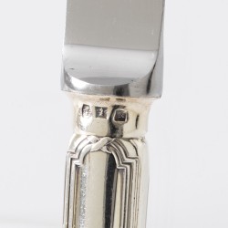 Christofle bestekcassette (111), model Rubans-croises, Parijs 1980-1990, verzilverd