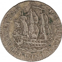 Scheepjeschelling van 6 Stuiver Zeeland 1774. Zeer Fraai -.