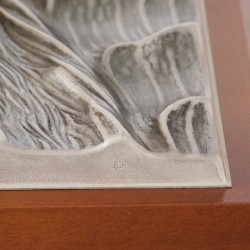 Zeilschip met vitrine, Seki Takehiko II, Japan ca. 2005, zilver