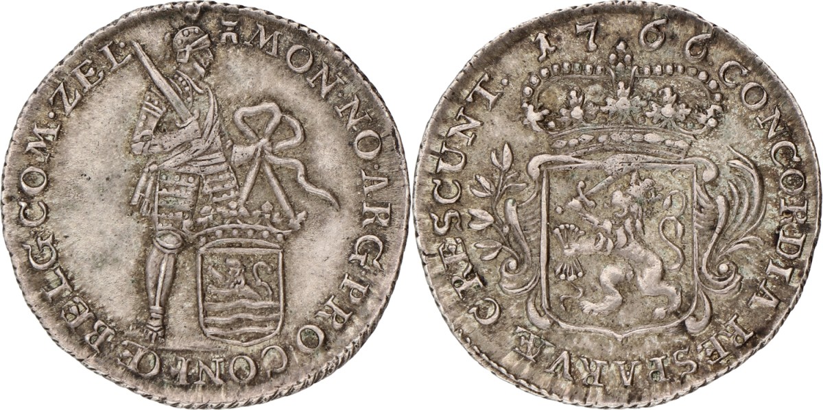 Achtste zilveren dukaat of 'Pietje'. Zeeland. 1766. XF