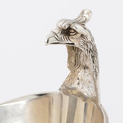 Christofle saucière / sausboot, model Malmaison, Parijs ca. 1975, verzilverd