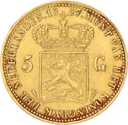5 Gulden. Willem I. 1827. XF -.
