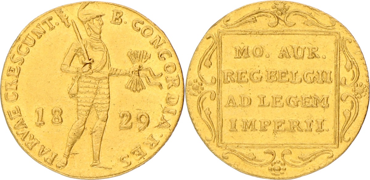 Gouden Dukaat. Willem I. 1829. XF.